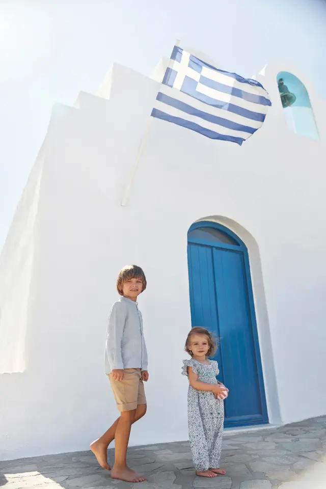 Düz Renk Coton Şort Sable - 5Y