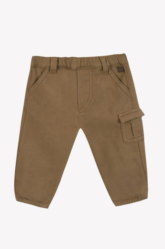 Yandan Cepli Pantolon Kahverengi - 4Y