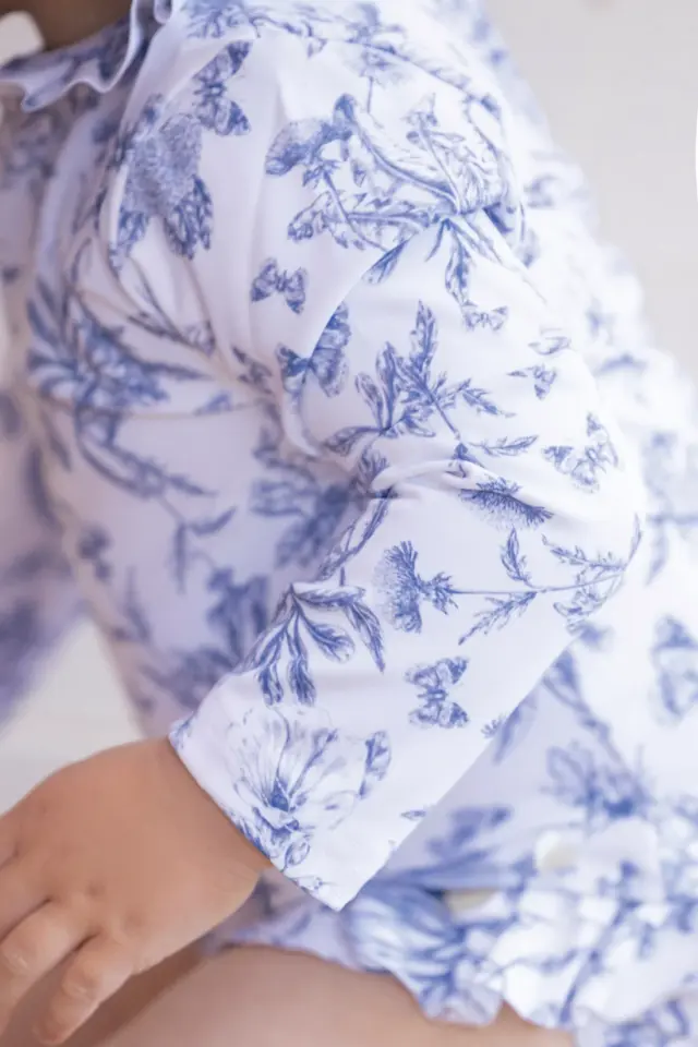 UV Korumalı T-Shirt Bleu grisé - 18M