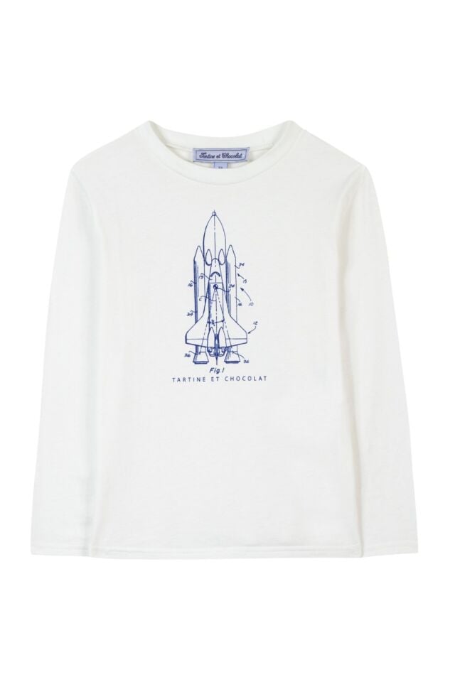 uzay mekikli T-Shirt Ekru - 6Y