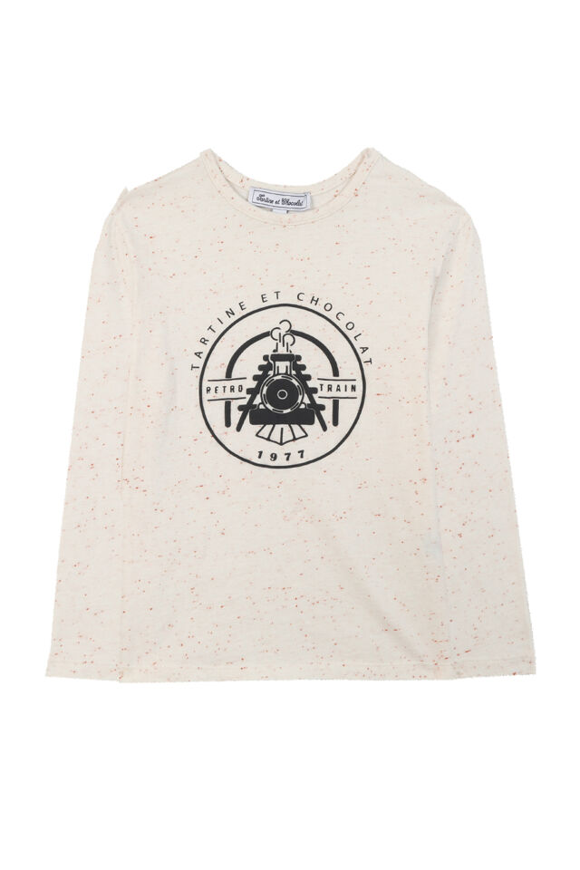 tren logolu T-Shirt Ekru - 8Y