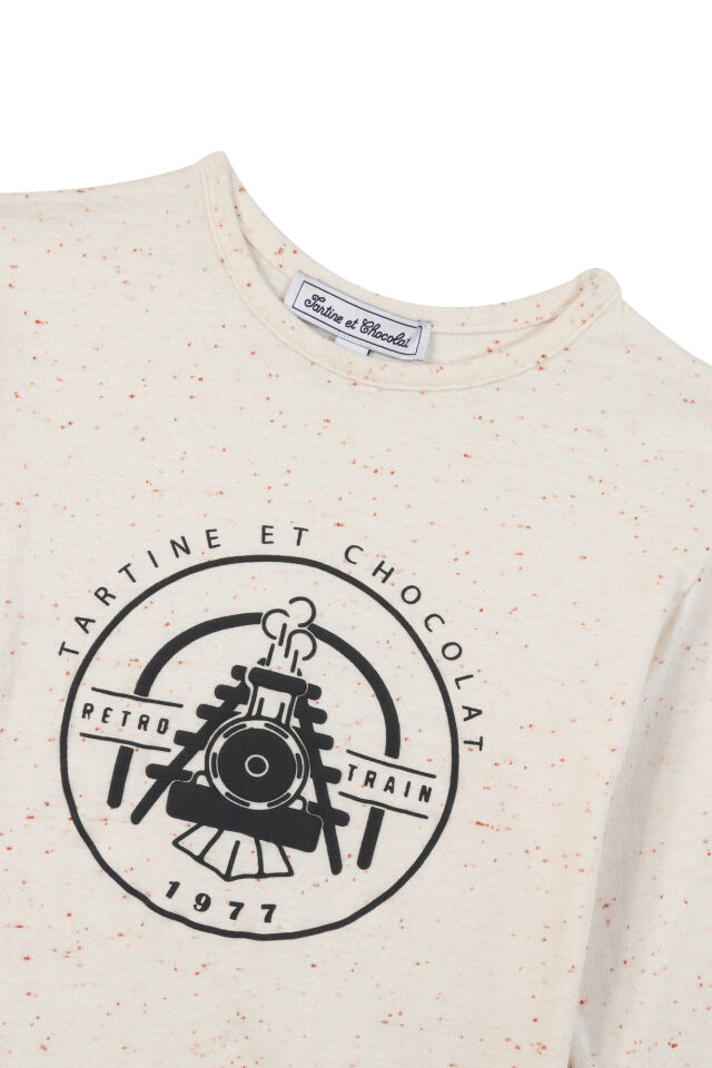 tren logolu T-Shirt Ekru - 8Y