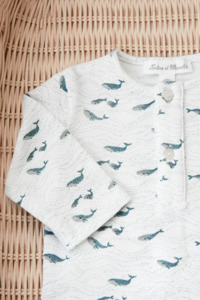 Uzun Kollu Pijama Takımı Beyaz - 6M