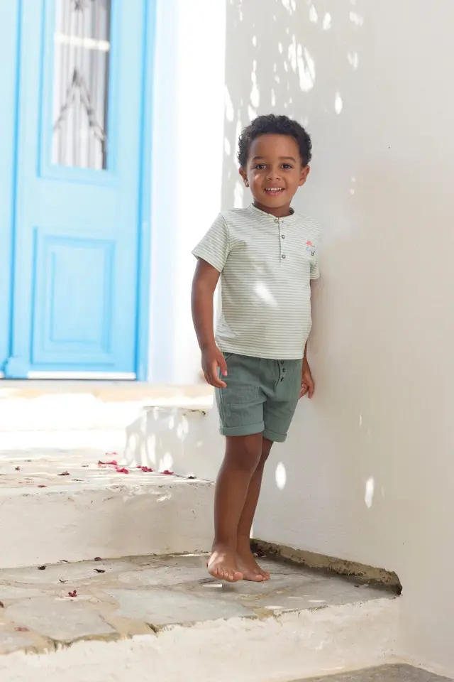 Coton Şort Kaki - 18M