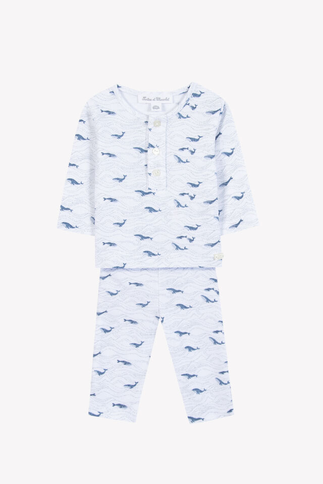 uzun kollu Pijama Takımı Blanc - Beyaz - 6M