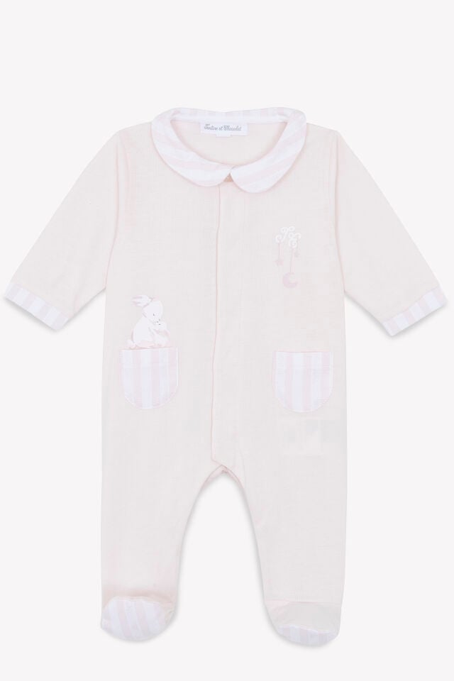 Garda Yakalı İnce Tulum Rose pâle - Soft pembe - 1M
