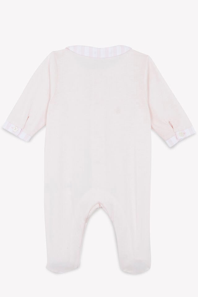 Garda Yakalı İnce Tulum Rose pâle - Soft pembe - 1M