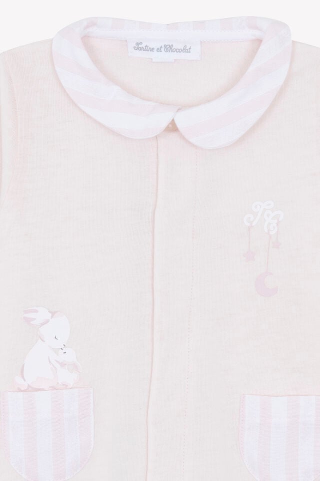 Garda Yakalı İnce Tulum Rose pâle - Soft pembe - 1M