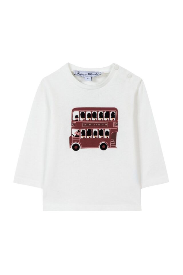 otobüs T-Shirt Ekru - 18M