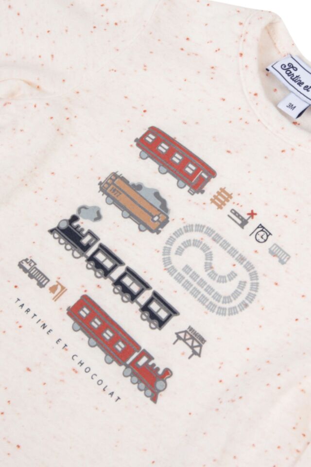 tren logolu T-Shirt Ekru - 1Y