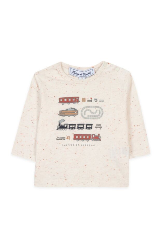 tren logolu T-Shirt Ekru - 6M