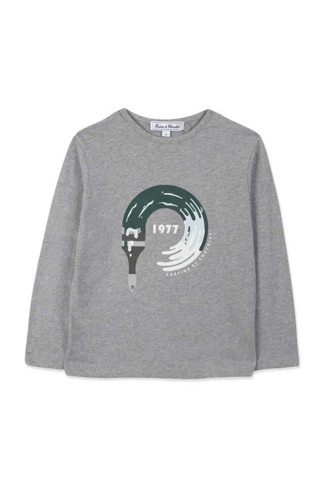 okyanus temalı T-Shirt Açık gri - 8Y