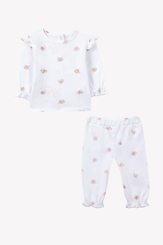 Uzun Kollu Pijama Takımı Blanc - 2Y