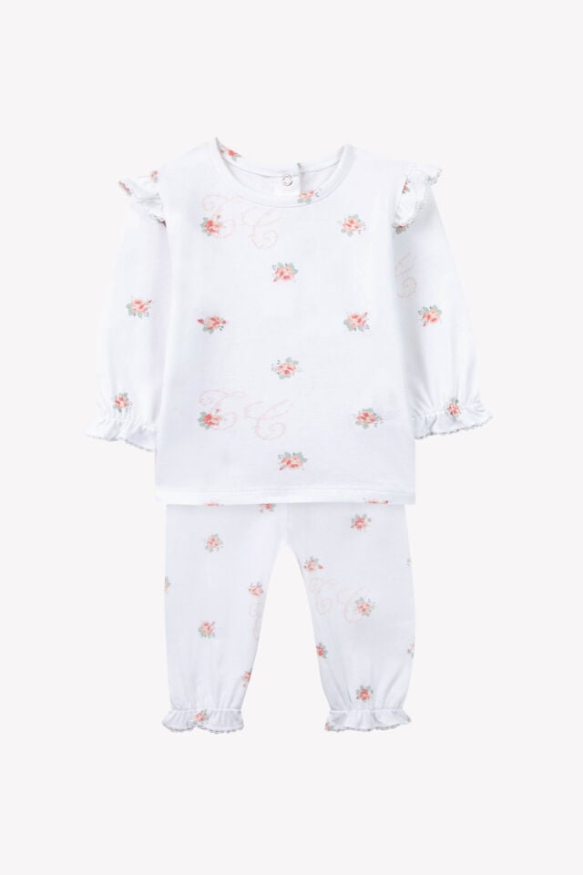 Uzun Kollu Pijama Takımı Blanc - 6M