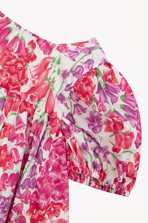 çiçek desenli coton Elbise Bougainvillier - Begonvil - 3Y