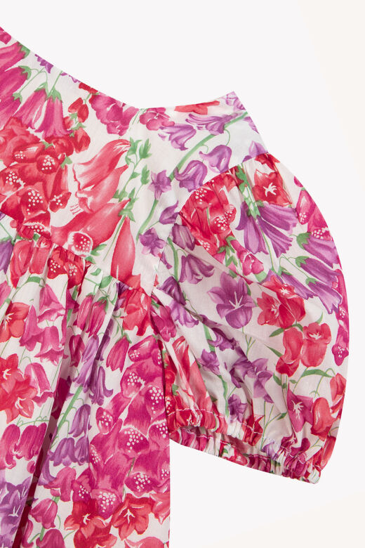 çiçek desenli coton Elbise Bougainvillier - 3Y