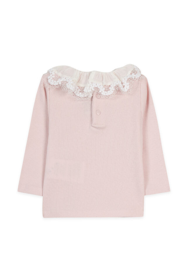 Dantel Yakalı Souspull Soft Pembe - 3Y