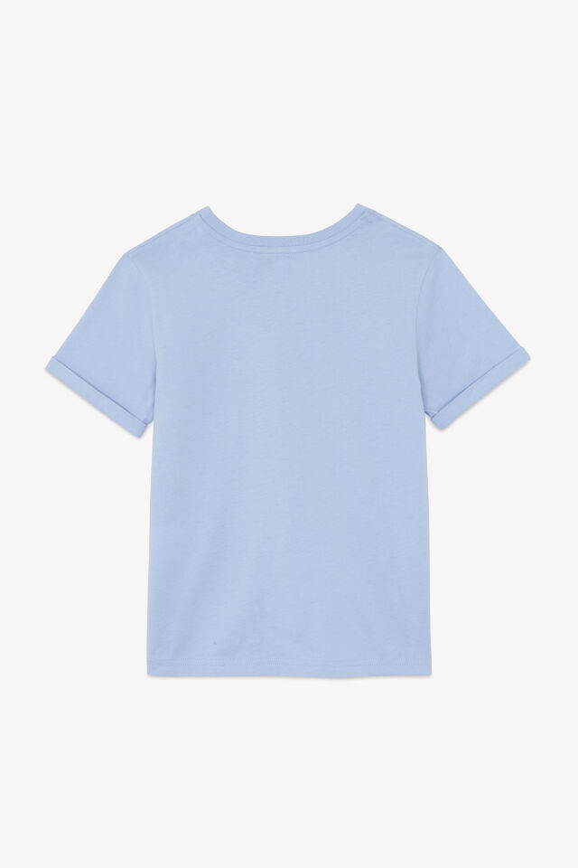 Surf Baskılı Kısa Kollu T-Shirt Bleu électrique - 10Y