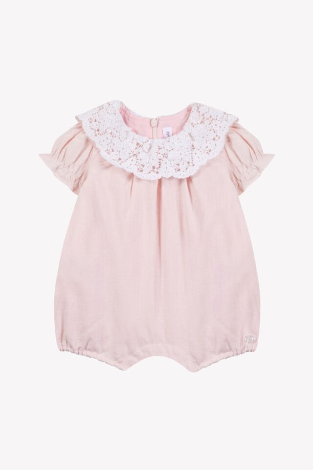 Dantel Yakalı Combicourt Rosée - Pembe - 3M
