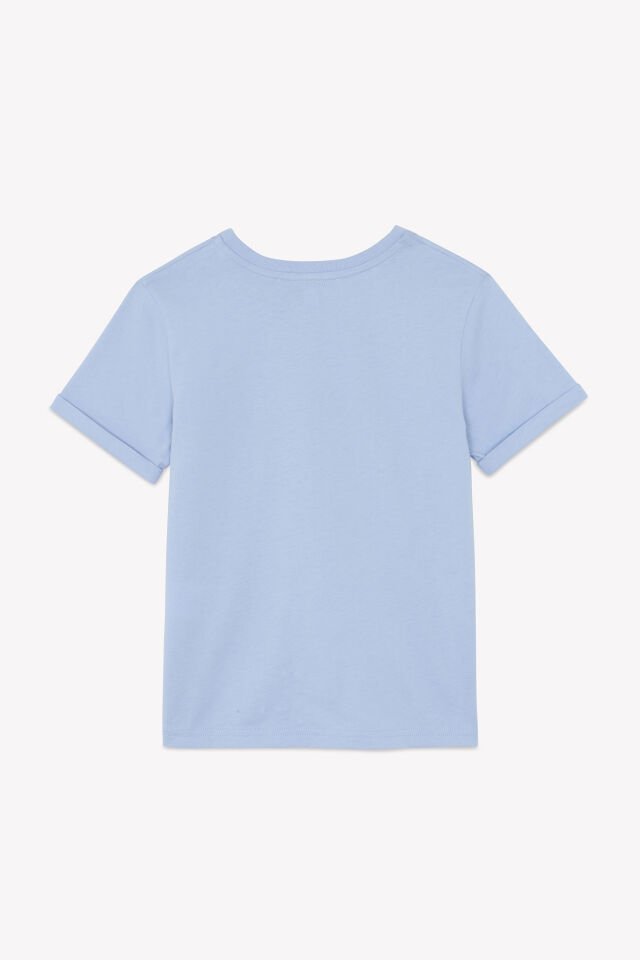 surf baskılı kısa kollu T-SHIRT Bleu électrique - 8Y