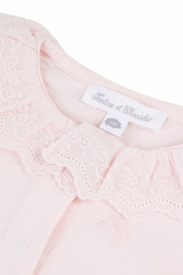 Dantel Yakalı BODY Soft pembe - 3M