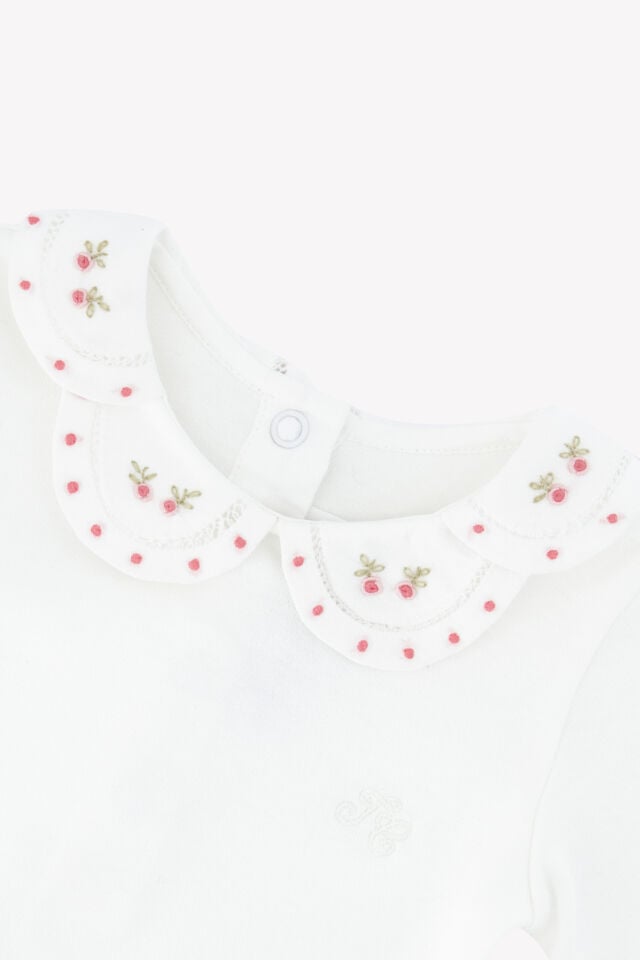 Yakası Nakışlı Body Somon - 18M