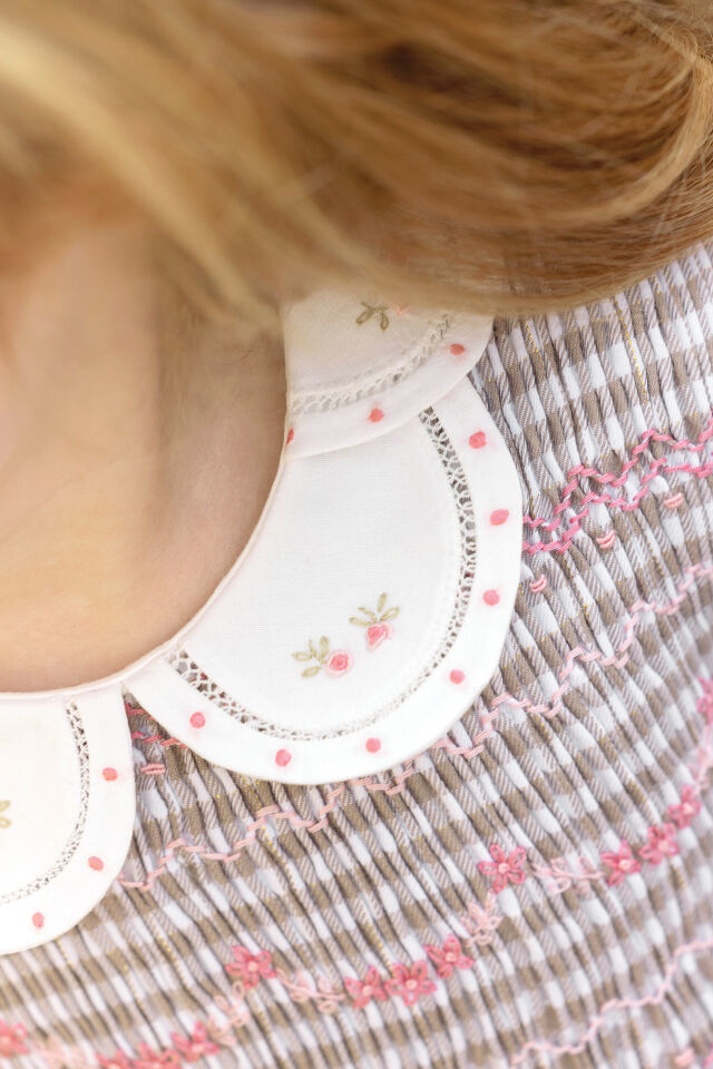 Yakası Nakışlı Body Somon  - 18M