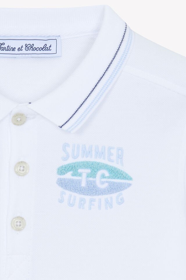 kısa kollu POLO T-SHIRT Marine - 10Y