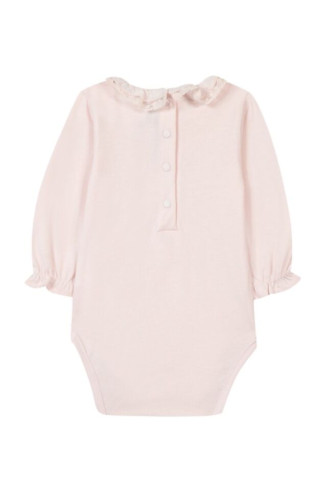 yakası Dantel Body Soft pembe - 6M