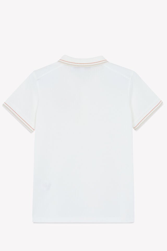 kısa kollu POLO T-SHIRT Vermillon - 5Y