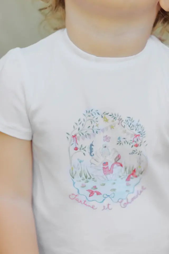 Deniz Kızı Baskılı T-Shirt