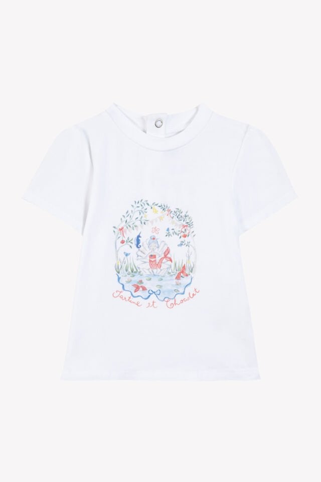 Deniz Kızı Baskılı T-shirt Bougainvillier - 3Y