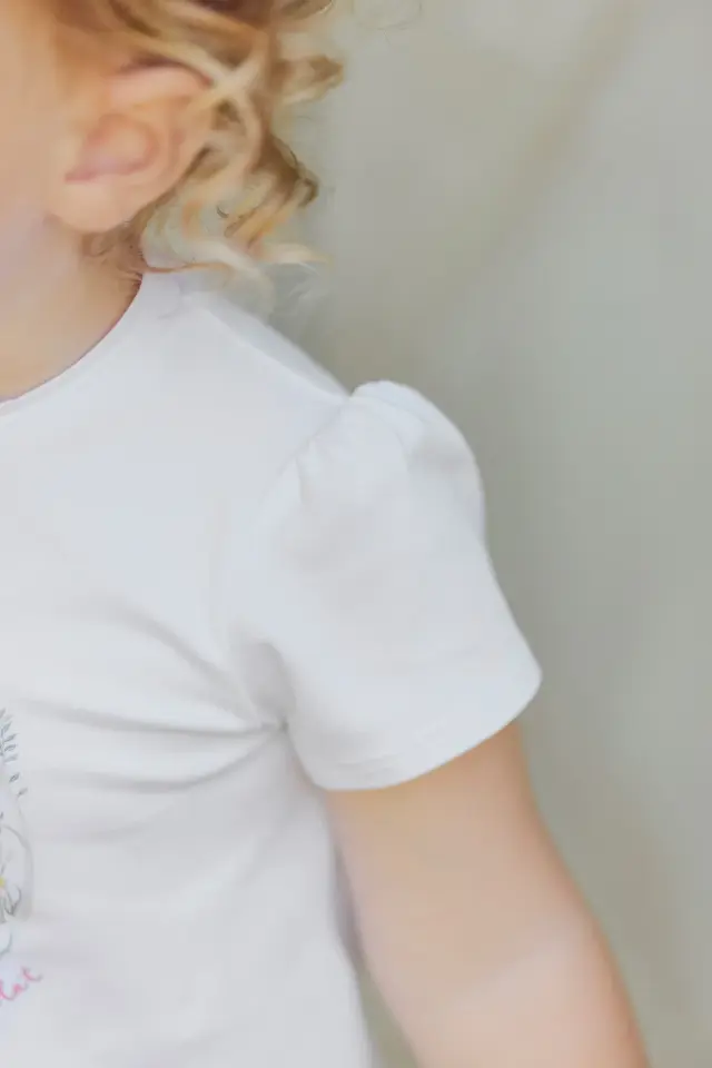 Deniz Kızı Baskılı T-Shirt Bougainvillier - 4Y