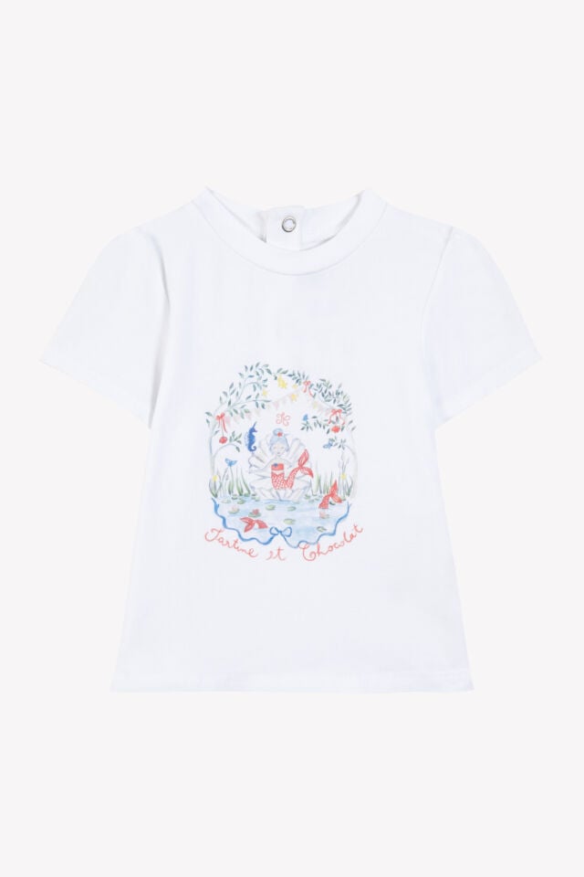 Deniz Kızı Baskılı T-Shirt Bougainvillier - 4Y