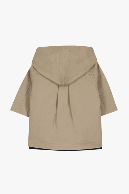Kapüşonlu Coton Trenchcoat