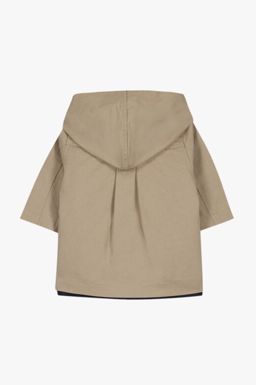 Kapüşonlu Coton Trenchcoat Sable - 2Y