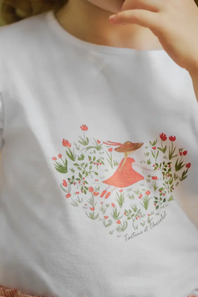 Kısa Kollu T-Shirt Blanc - 4Y