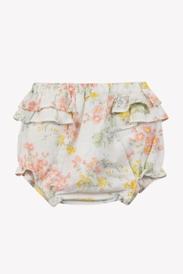 Çiçek Desenli Bloomer Nacre - 6M