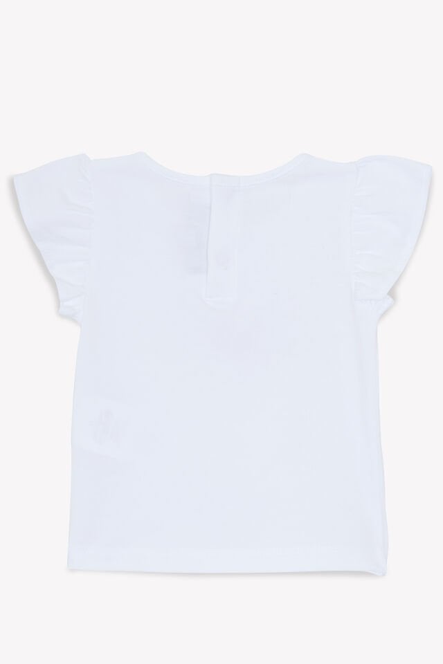 Kısa Kollu T-Shirt Blanc - 4Y