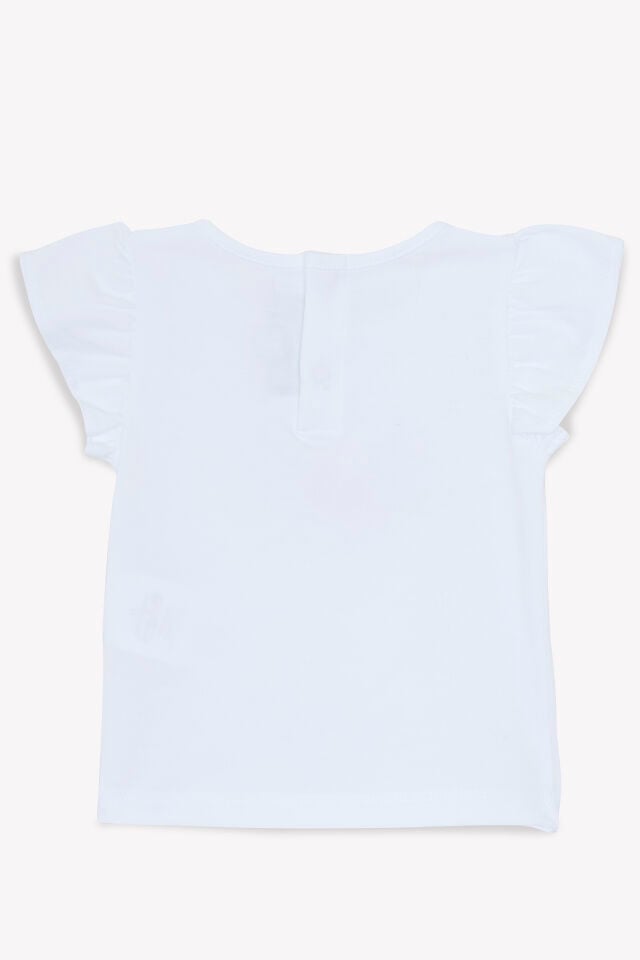 Kısa Kollu T-Shirt Blanc - 4Y