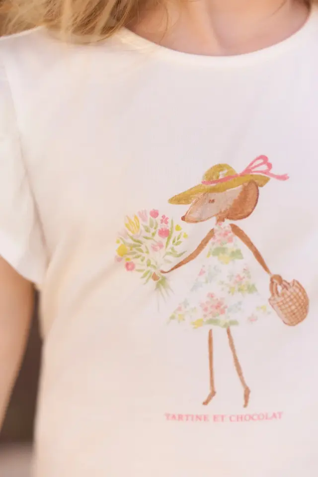 Kısa Kollu T-Shirt Nacre - 2Y