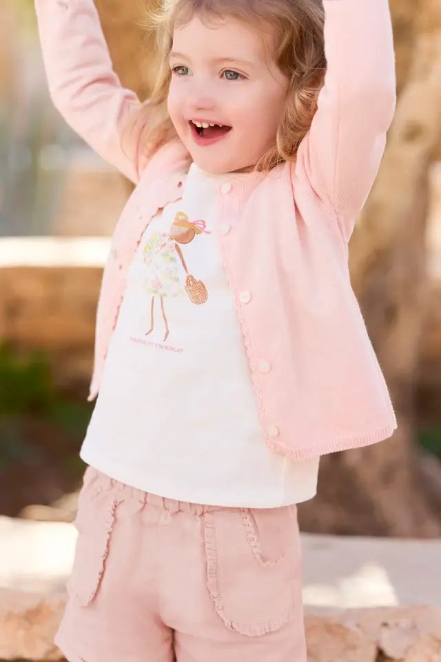 Kısa Kollu T-Shirt Nacre - 3Y