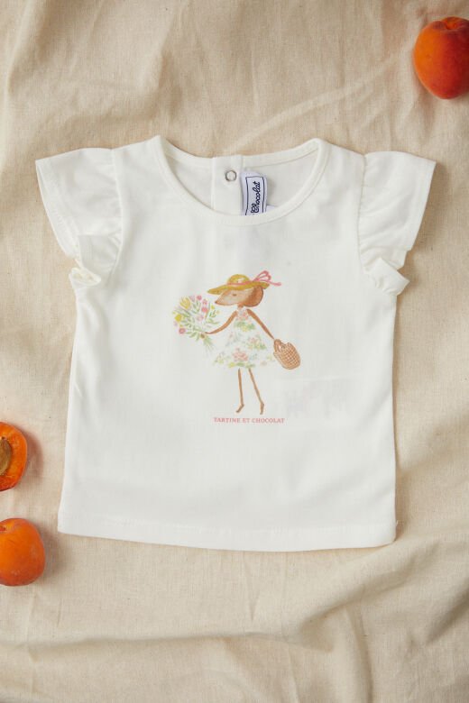 Kısa Kollu T-Shirt Nacre - 3Y