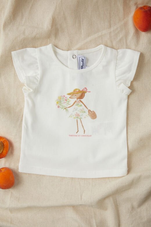 Kısa Kollu T-Shirt Nacre - 4Y