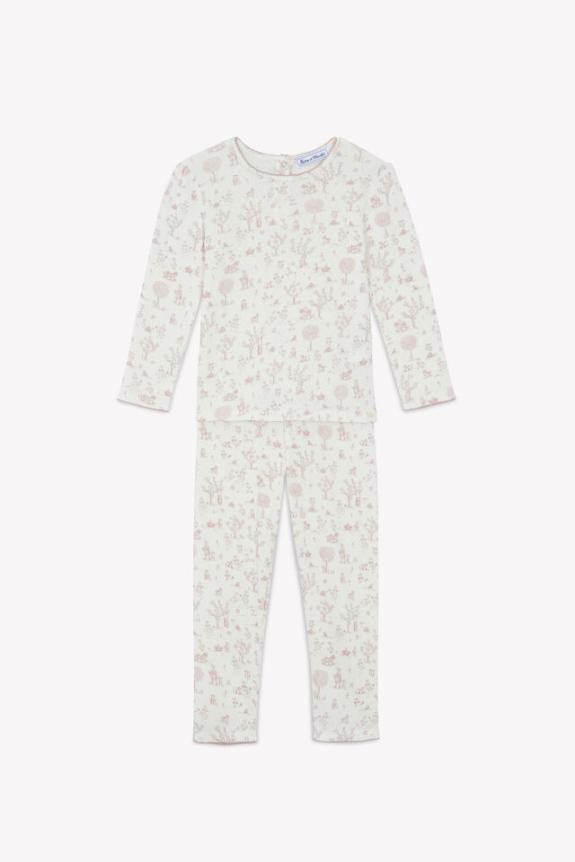 Uzun Kollu Pijama Takımı Pembe - 5Y
