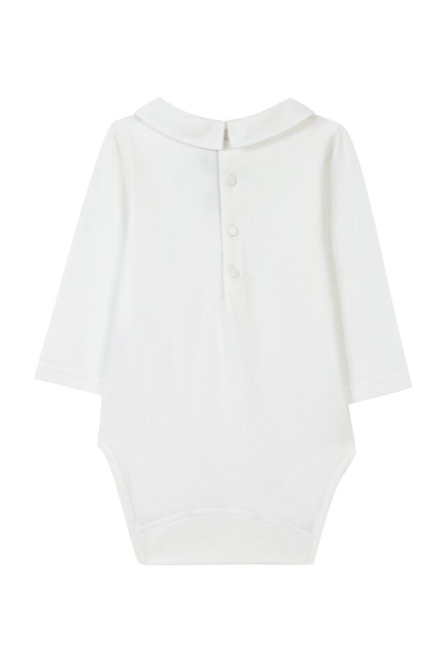 Yakası nakışlı BODY Saks mavi - 6M