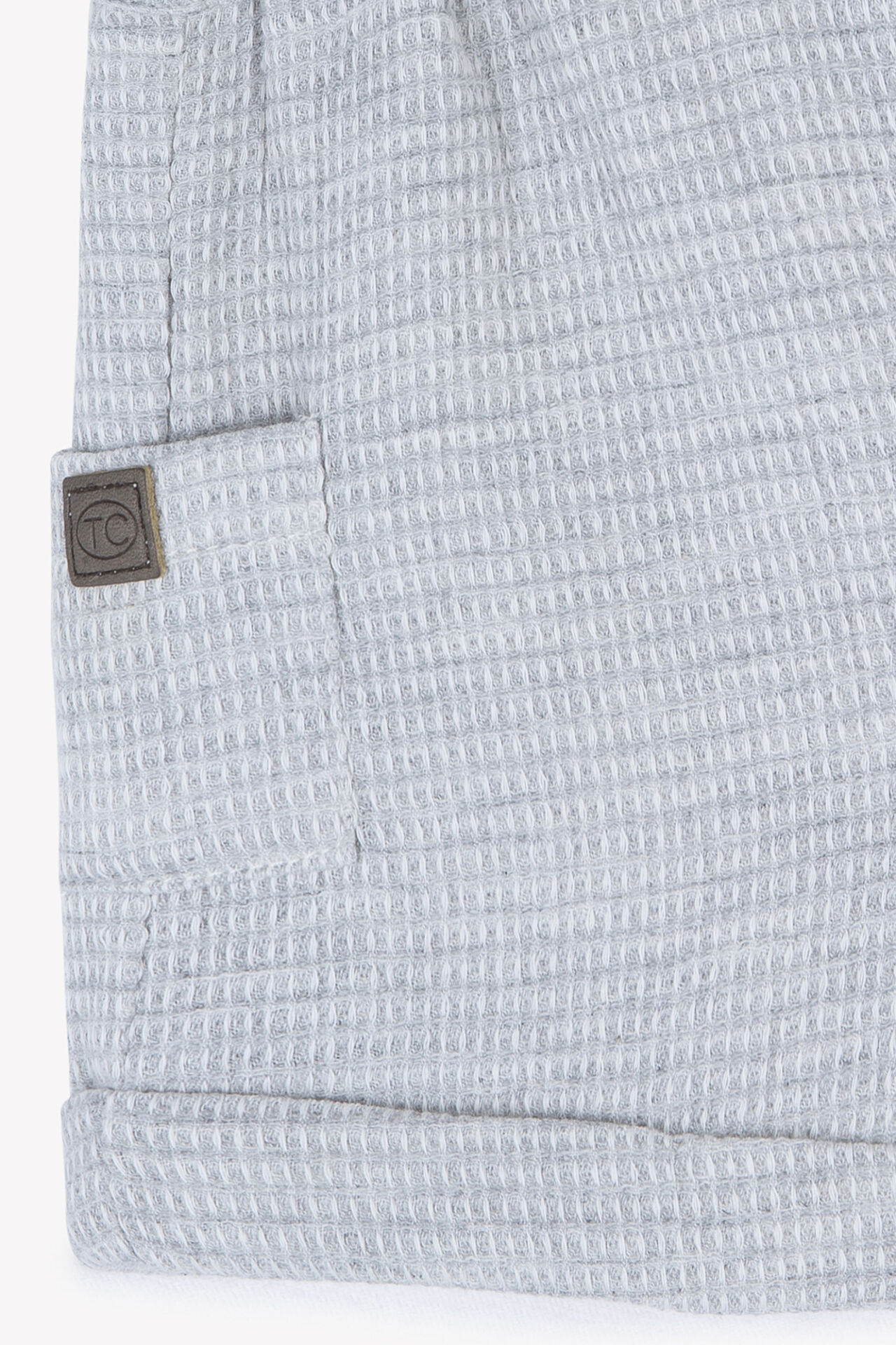 Mini Kareli Şort Gris chiné clair - 9M