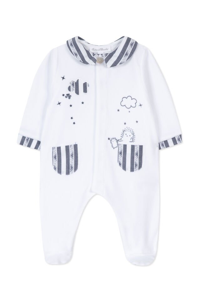 Garda Yakalı Kadife Tulum Marine - 9M