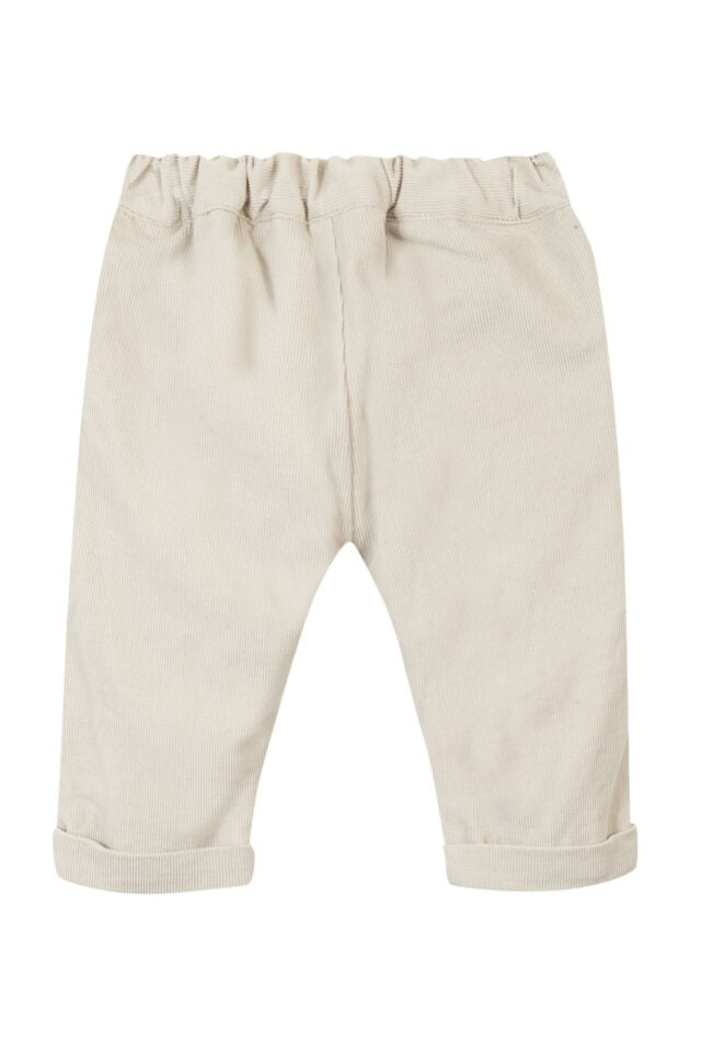 CEPLİ KADİFE PANTALON BEJ - 4Y