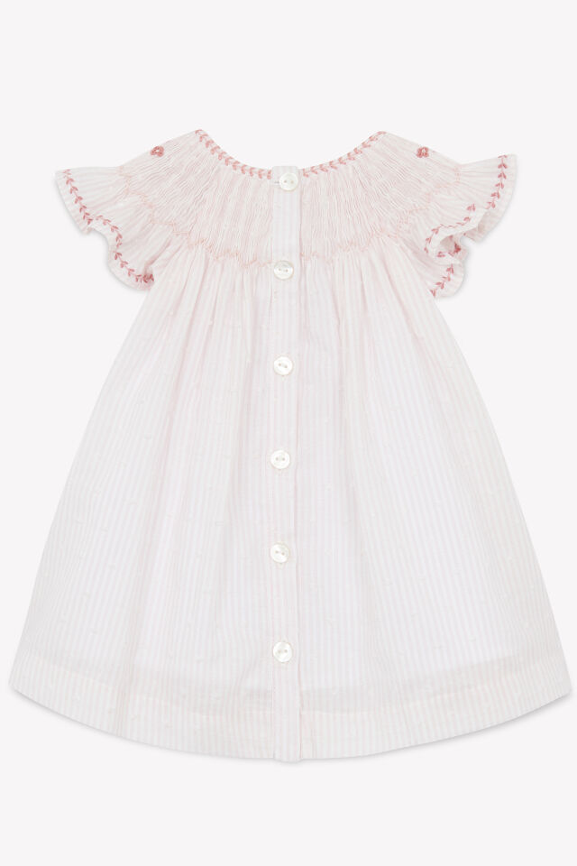 Yakası Nakışlı Elbise Rose pâle - 3M